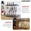 LANSCOERY LED Lighted Acrylic Display Case, 5 Tier Display Box for Collectibles and Action Figures, Clear Dustproof Organizer with Black Base  11.8x11x11.8inch view 4