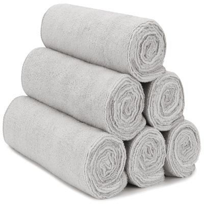 S&T INC. Microfiber Gym Towels, Yoga Towel for Home and Gym Bag, 16 Inch x 27 Inch, 6 Pack