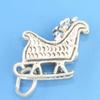 Charm - Sterling Silver - Jewelry - Pendant - Santa Claus Sleigh Sled 3D Christmas view 1