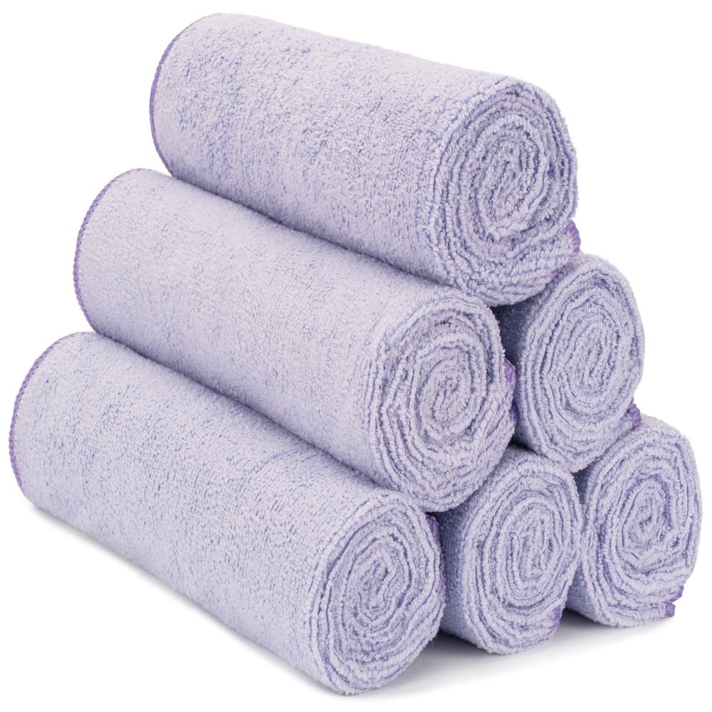 S&T INC. Microfiber Gym Towels, Yoga Towel for Home and Gym Bag, 16 Inch x 27 Inch, 6 Pack