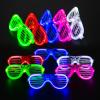 25 Packs LED Glasses 5 Neon Colors glow in the dark party supplies Favor for Kids Adult Glow sticks Light Up Glasses fit Holiday Birthday Valentine's Day and Halloween Party Supplies Cosplay Christmas view 1