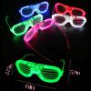 25 Packs LED Glasses 5 Neon Colors glow in the dark party supplies Favor for Kids Adult Glow sticks Light Up Glasses fit Holiday Birthday Valentine's Day and Halloween Party Supplies Cosplay Christmas view 3