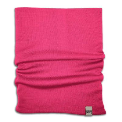 100% Merino Wool - Midweight Neck Gaiter - Skiing Neck Warmer - Winter Face Mask - Multipurpose Headwear - Blaze Pink - Moisture Wicking Neck Wear