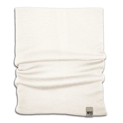 100% Merino Wool - Midweight Neck Gaiter - Skiing Neck Warmer - Winter Face Mask - Multipurpose Headwear - Natural Cream - Moisture Wicking Neck Wear