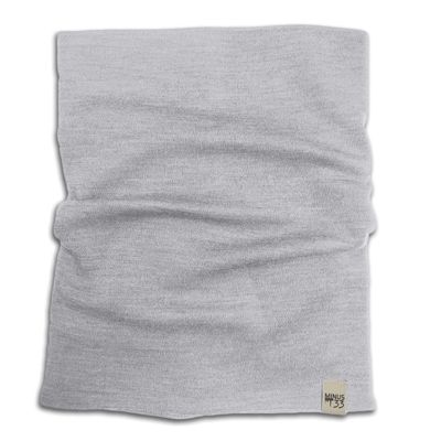 100% Merino Wool - Midweight Neck Gaiter - Skiing Neck Warmer - Winter Face Mask - Multipurpose Headwear - Ash Gray - Moisture Wicking Neck Wear