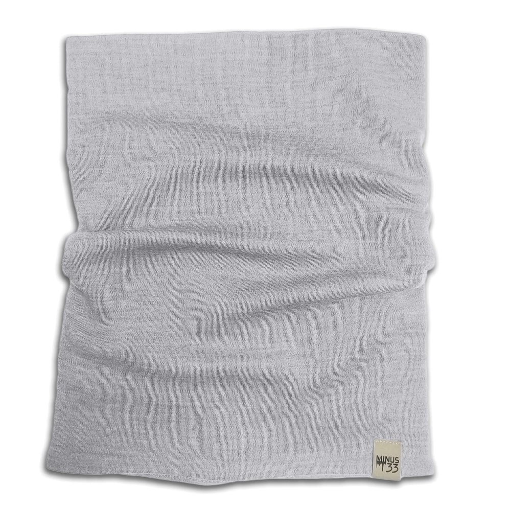 100% Merino Wool - Midweight Neck Gaiter - Skiing Neck Warmer - Winter Face Mask - Multipurpose Headwear - Ash Gray - Moisture Wicking Neck Wear