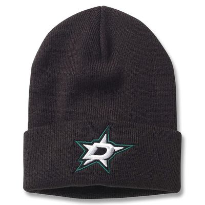 AMERICAN NEEDLE Officially Licensed NHL Hockey Team Logo Cuffed Beanie Knit Hat (Dallas Stars-Black)