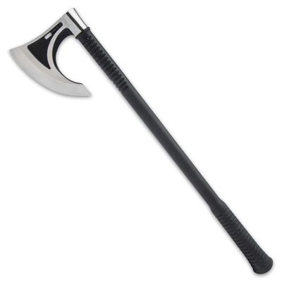 M48 Viking Axe & Sheath | Bearded Blade | 3Cr13 Cast Stainless Steel Axe Head | Modern Tactical Design | TPU Sheath | Deeply Ridged Handle