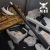 M48 Viking Axe & Sheath | Bearded Blade | 3Cr13 Cast Stainless Steel Axe Head | Modern Tactical Design | TPU Sheath | Deeply Ridged Handle view 2
