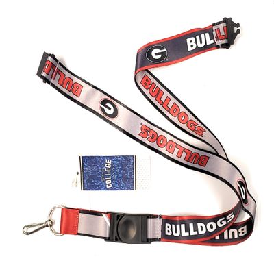 Rico Industries Georgia Bulldogs Lanyard Keychain 2-sided Breakaway Clip GRAY University of