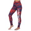 Zubaz Women's NFL New England Patriots Navy Blue/RED CAMO Lines Legging W/Leg Text Medium view 1