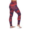Zubaz Women's NFL New England Patriots Navy Blue/RED CAMO Lines Legging W/Leg Text Medium view 2