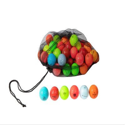 Clean Green Golf Balls 48 Recycled Used Golf Balls Color Brand Name Bulk Mix - Good Condition Graded Ball - Includes Colored GolfBalls and Mesh Carrying Bag (48)
