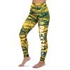 Zubaz Women's NFL Green Bay Packers Green/Gold CAMO Lines Legging W/Leg Text XS view 1