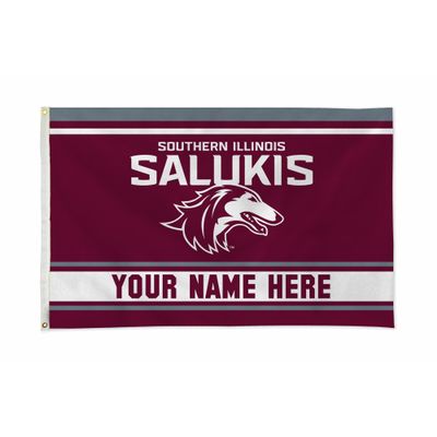 Rico Industries NCAA Southern Illinois Salukis Personalized - Custom 3' x 5' Banner Flag - Made in The USA - Indoor or Outdoor Dcor