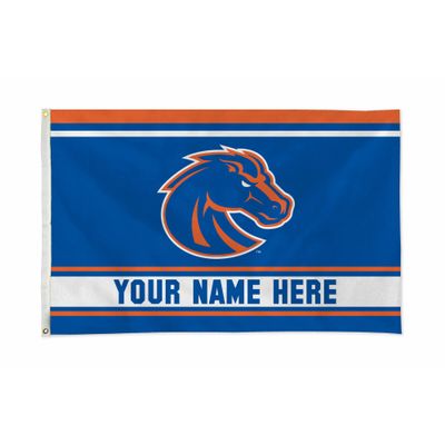Rico Industries NCAA Boise State Broncos Personalized - Custom 3' x 5' Banner Flag - Made in The USA - Indoor or Outdoor Dcor