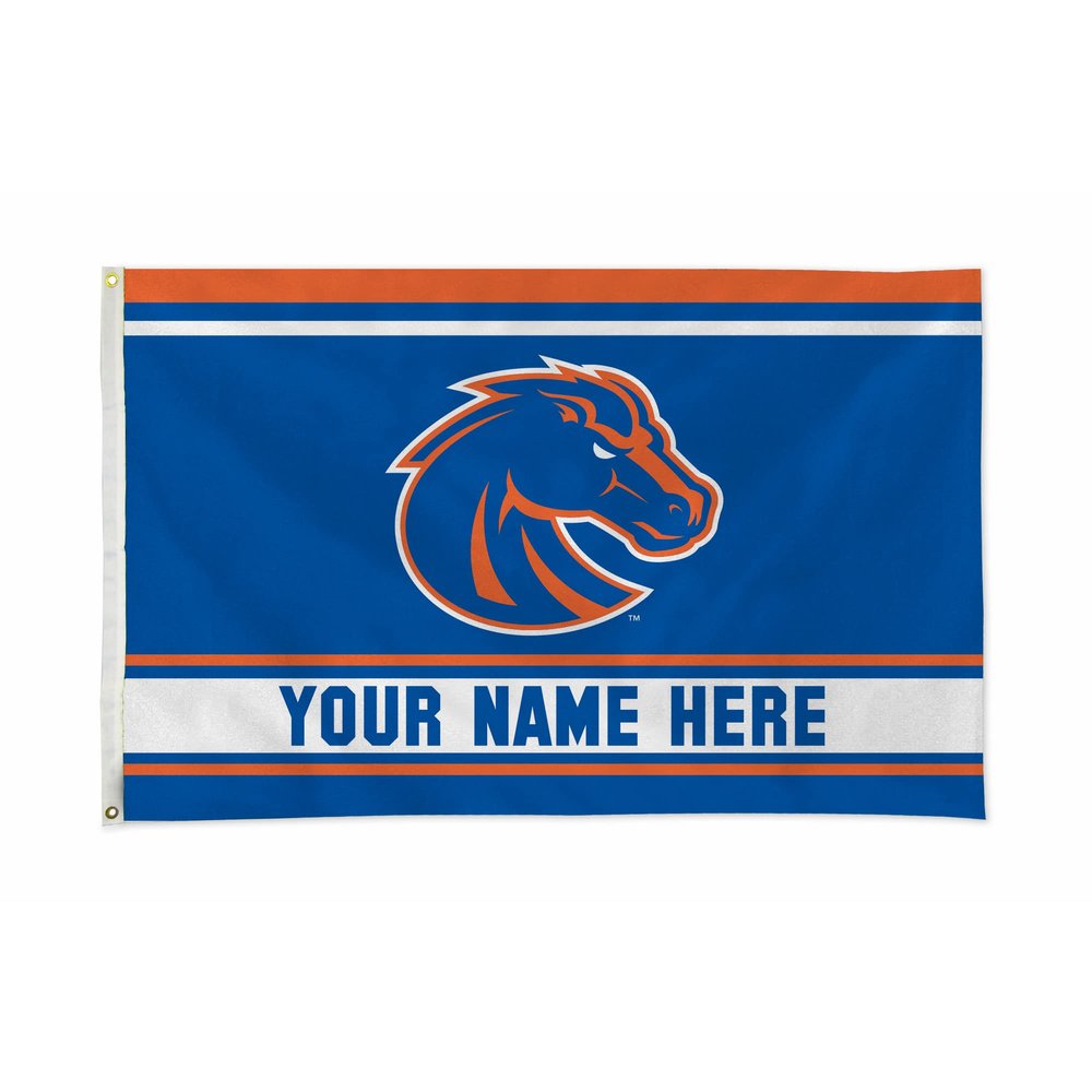 Rico Industries NCAA Boise State Broncos Personalized - Custom 3' x 5' Banner Flag - Made in The USA - Indoor or Outdoor Dcor