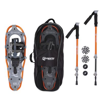 Cascade Mountain Tech unisex adult Truger Trail II Kit Snowshoes, Orange, 21 - Up to 150 lbs US