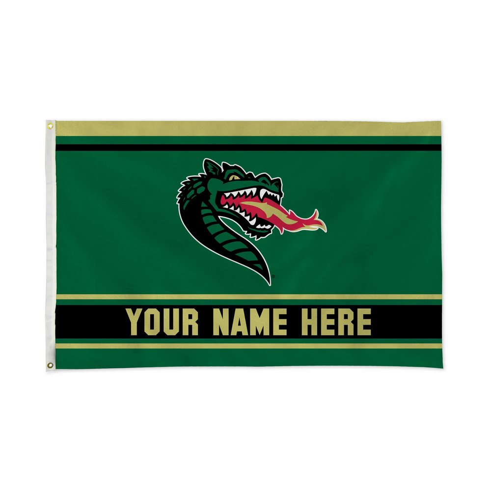 Rico Industries NCAA Alabama-Birmingham Blazers - UAB Standard Personalized - Custom 3' x 5' Banner Flag - Made in The USA - Indoor or Outdoor Dcor