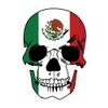 Shirtsurf Mexican Flag Skull Sticker Mexico Latino Hispanic Spanish Chicano Calavera Chicano Brown Pride view 1