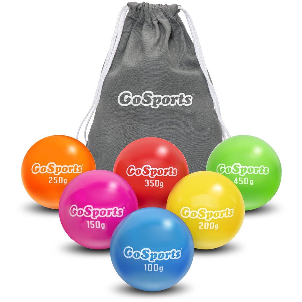 GoSports Plyometric Weighted Balls for Baseball & Softball Training 6 Pack - Variable Weight Balls to Improve Power and Mechanics - Pro Set