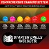 GoSports Plyometric Weighted Balls for Baseball & Softball Training 6 Pack - Variable Weight Balls to Improve Power and Mechanics - Pro Set view 4
