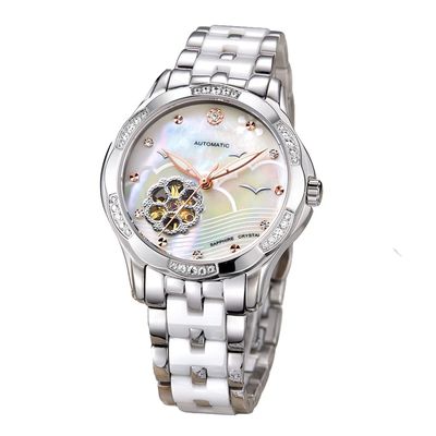 SHATONG Women's Luminous Analog Waterproof Automatic Skeleton Mechanical Watch Business Casual Luxury Wrist Watch for Women