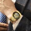 SHATONG Mens Automatic Machinery Skeleton Watches with Stainless Steel Band Fashion Luminous Analog Wrist Watch for Men view 2