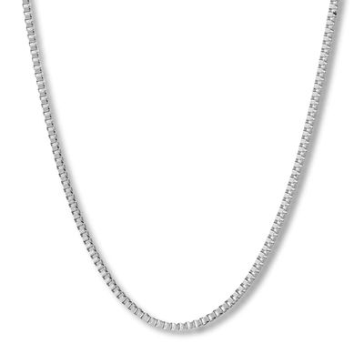 Stainless Steel Silver Box Chain Bracelet and Necklace Men Women 1mm-4mm 7'-38' (22, 2.5mm, Silver)