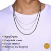 Stainless Steel Silver Box Chain Bracelet and Necklace Men Women 1mm-4mm 7'-38' (22, 2.5mm, Silver) view 4