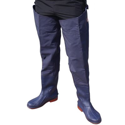 Hip Waders PVC Waterproof Hip Boots for Men Women, Thick Beef Tendon Sole Lightweight Waterproof Bootfoot for Fishing Hunting (Color : Blue, Size : US7/EU39/UK6)