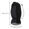 Beaupretty 1 Pair USB Heated Gloves Finger Gloves Winter Thermal Mitten Hands Warmer for Indoor Outdoor Black view 2