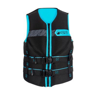 Liquid Force 2026 Women's Classic Hinge (Black/Aqua) CGA Life Jacket - Large