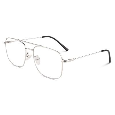 GQUEEN Fake Glasses Women Men Clear Lens Metal Frame UV400 Protection Fashion Retro Pilot Style Eyeglasses