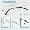 GQUEEN Fake Glasses Women Men Clear Lens Metal Frame UV400 Protection Fashion Retro Pilot Style Eyeglasses view 3