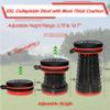 ALEVMOOM Upgraded XXL Collapsible Stool with Cushion 19.7",1000lbs Max Weight,Wider & Taller Pop Up Seat, Heavy Duty Portable Retractable Folding Stool for Camping & Outdoors (Red) view 4