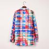 tuduoms Women's Blouses Tops Buffalo Check Plaid Shirt Jacket Long Sleeve Casual Button Down Boyfriend Oversized Shirts view 4