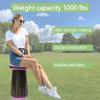 ALEVMOOM Upgraded XXL Collapsible Stool with Cushion 19.7",1000lbs Max Weight,Wider & Taller Pop Up Seat, Heavy Duty Portable Retractable Folding Chair or Travel Foot Rest for Camping & Outdoors view 4