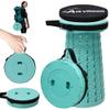 ALEVMOOM Upgraded Collapsible Stool with Cushion,600LBS Max Weight,18.1" Height Adjustable,Sturdy Portable Telescoping Stool,Folding Camping Stool for Outdoor Hiking Travel view 1