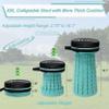 ALEVMOOM Upgraded Collapsible Stool with Cushion,600LBS Max Weight,18.1" Height Adjustable,Sturdy Portable Telescoping Stool,Folding Camping Stool for Outdoor Hiking Travel view 2