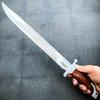 18" Tactical Stainless Steel Full Tang Fixed Blade Sword Machete w/ Wood Handle view 2