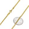 18K Gold Plated Stainless Steel Box Chain Bracelet Necklace Men Women 1mm-4mm (38, 1mm, Gold) view 1