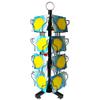 LSXIAO Adjustable Greeting Card Rack Postcard Display Stand 4 Tier 16 Pocket, Organizer Book CD DVD Brochure Rotating Post Office Display Stand (Color : Black, Size : 4-Tier) view 1