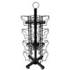 LSXIAO Adjustable Greeting Card Rack Postcard Display Stand 4 Tier 16 Pocket, Organizer Book CD DVD Brochure Rotating Post Office Display Stand (Color : Black, Size : 4-Tier) view 3