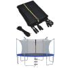 Giantex Trampoline Safety Net w/Adjustable Straps, 8 10 12 14 15 16Ft Weather-Resistant Replacement Enclosure Net for Round Frame w/Double-Headed Zippers, Protection Buckles (8FT 6 Poles) view 1