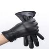 Fashion White Leather Gloves Women Leather White Gloves Sheepskin Short Comfortable Women's Gloves Warm Lining Black 6.5 view 3