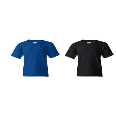 Gildan Kids' 2-Pack Shirt Royal/Black