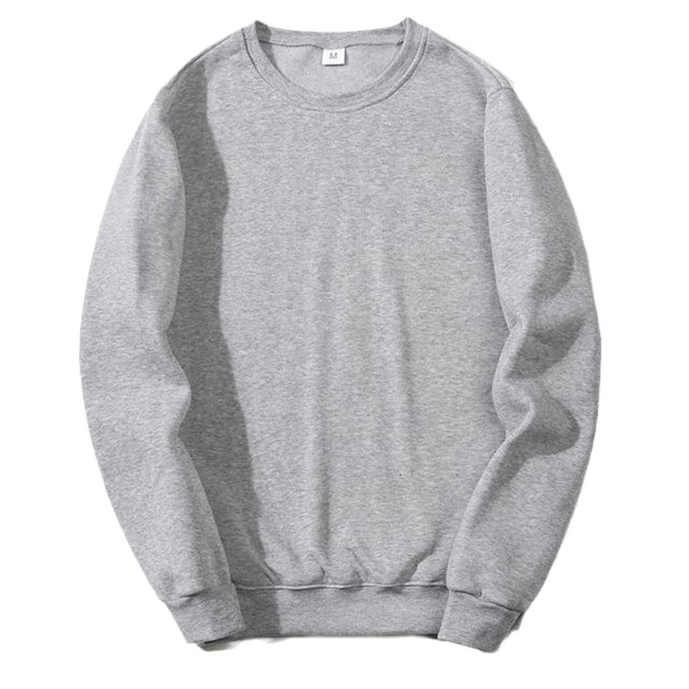 100% Cotton Sweatshirts For Men, Men Pullover Sweatshirt, Plain Oversized Sweatshirt Light Grey