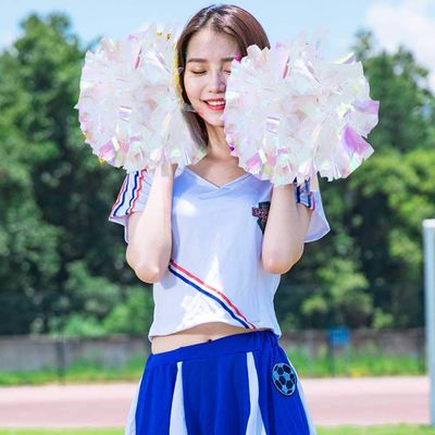 01 02 015 Cheerleader Pom Poms, Cheerleading Pom Pom Ergonomic Pom Poms Cheerleading for Stadium for Sports Meeting for Holiday Celebration(Double-Headed Pure Colorful)