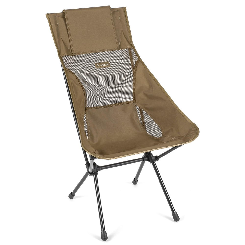 Helinox Sunset Chair Lightweight High-Back Collapsible Camping Chair Coyote tan, 3.4Ibs Outdoor Chairs, Picnic Chair, Portable Camping Chair, with Side Pockets